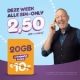Superaanbieding 50+ Mobiel + Onbeperkt Bellen & SMS + Gratis Aansluiten t.w.v € 20,-