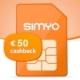 € 50,- Cashback Simyo Sim Only + Gratis Aansluiten t.w.v. € 15,-