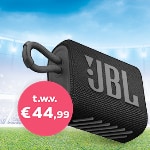 Gratis Draagbare JBL GO 3 Speaker + Direct kans op extra Prijzen + Gratis Eredivisie Goal Alert app