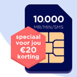 Hollandsnieuwe Feestdeal: 10.000 MB / MIN / SMS voor slechts € 15,- (of 5.000 voor € 10,-)