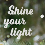 Gratis Adventssticker 'Shine your light'