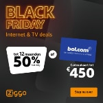 Ziggo tot 12 maanden 50% korting + Streamingdienst t.w.v. € 215 of Bol cadeaukaart tot € 450